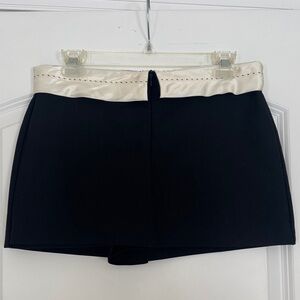 Zara fold over black mini skort